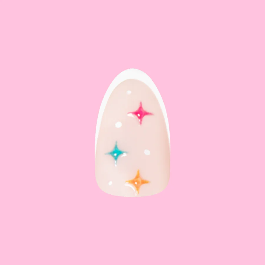 3D Gem French - Press-On | Medium | Almond - Image 2