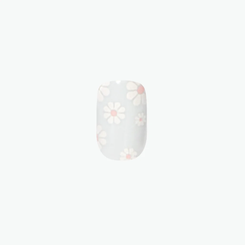 Angelfish Flower Shower - Press-On | Extra Short | Squoval - Image 4