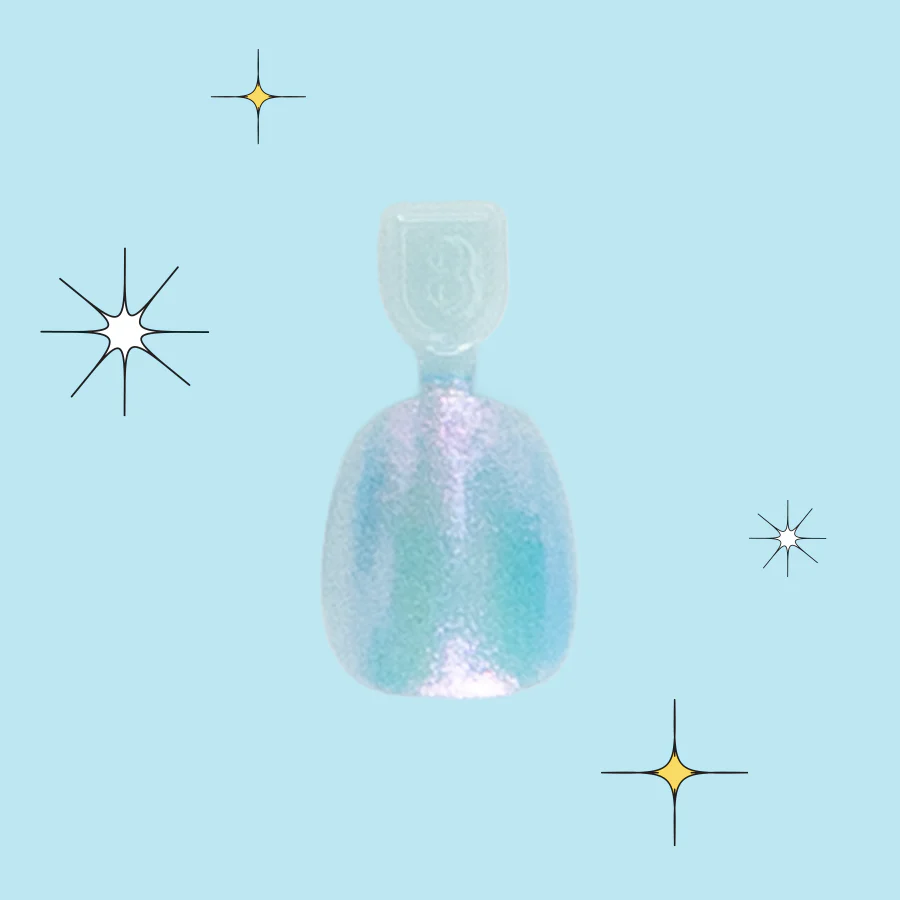 Blue Fairy Dust - Pressies | Extra Short Short | Round - Image 2
