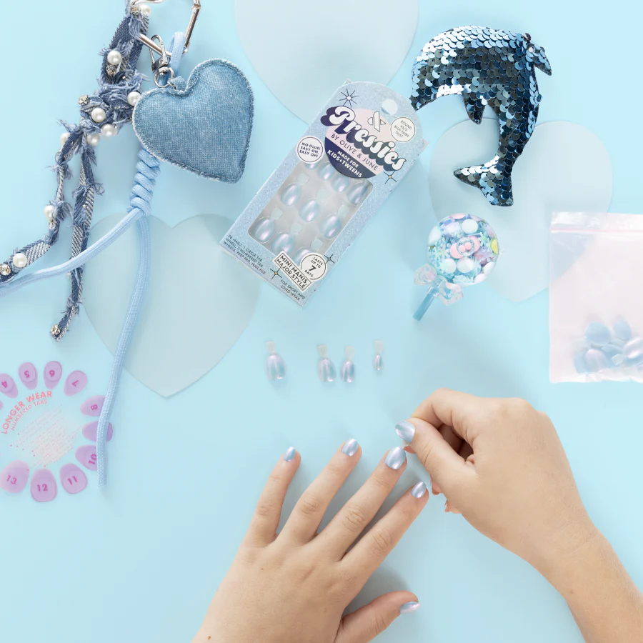 Blue Fairy Dust - Pressies | Extra Short Short | Round - Image 5
