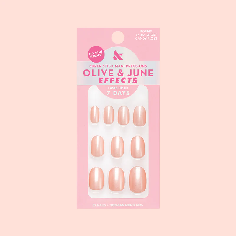 Candy Floss | Extra Short | Round - Tab Press-On