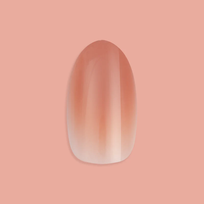 Caramel Syrup Gradient - Press-On | Medium | Oval - Image 2