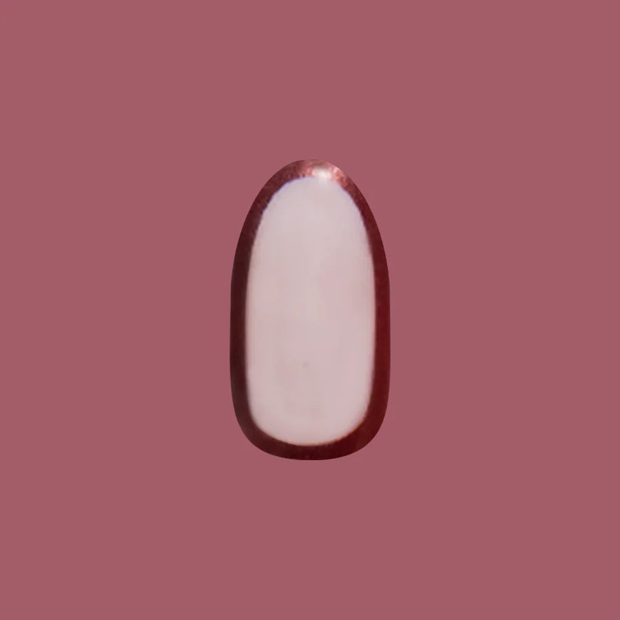 Cocoa Chrome Outline - Press-On | Medium | Oval - Image 2