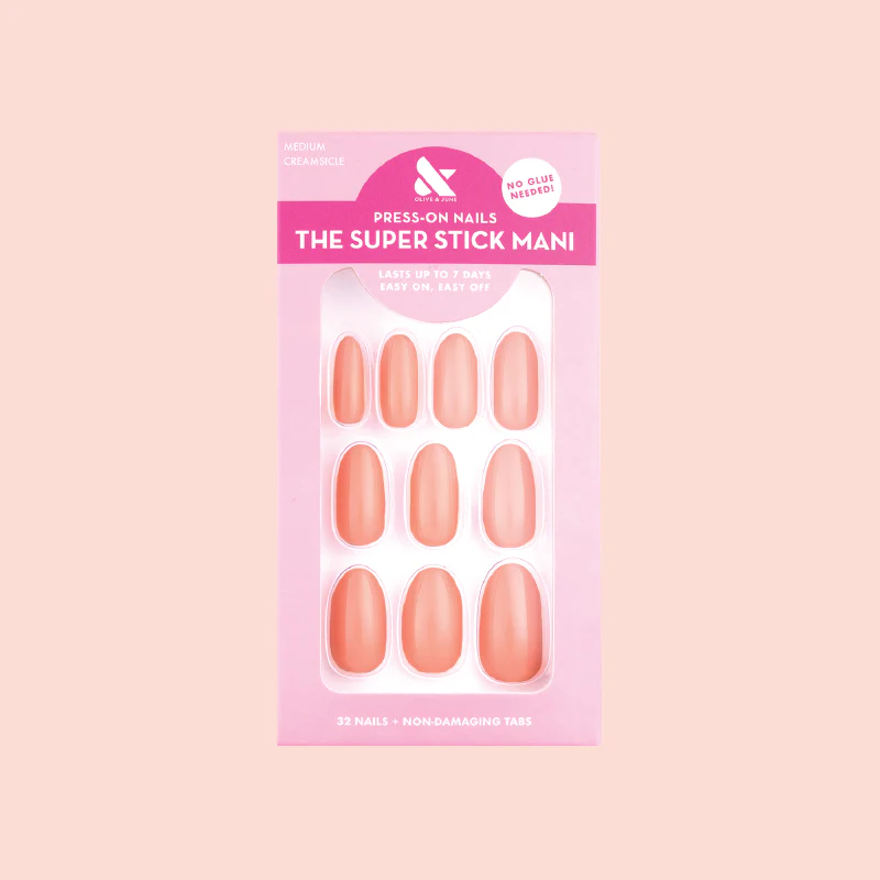 Creamsicle | Medium | Oval - Tab Press-On