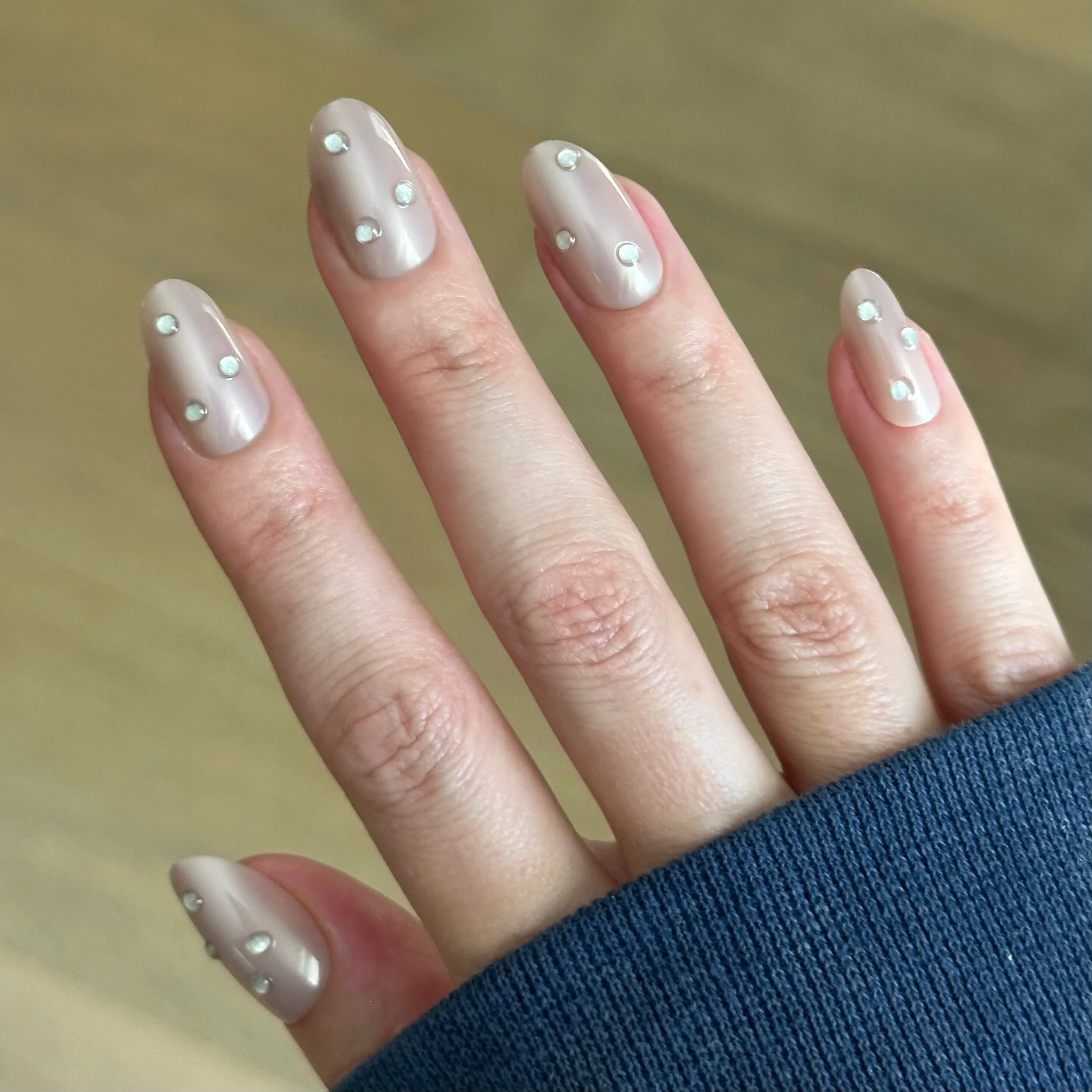 Diamond Chrome Mani - Press-On | Medium | Oval - Image 3
