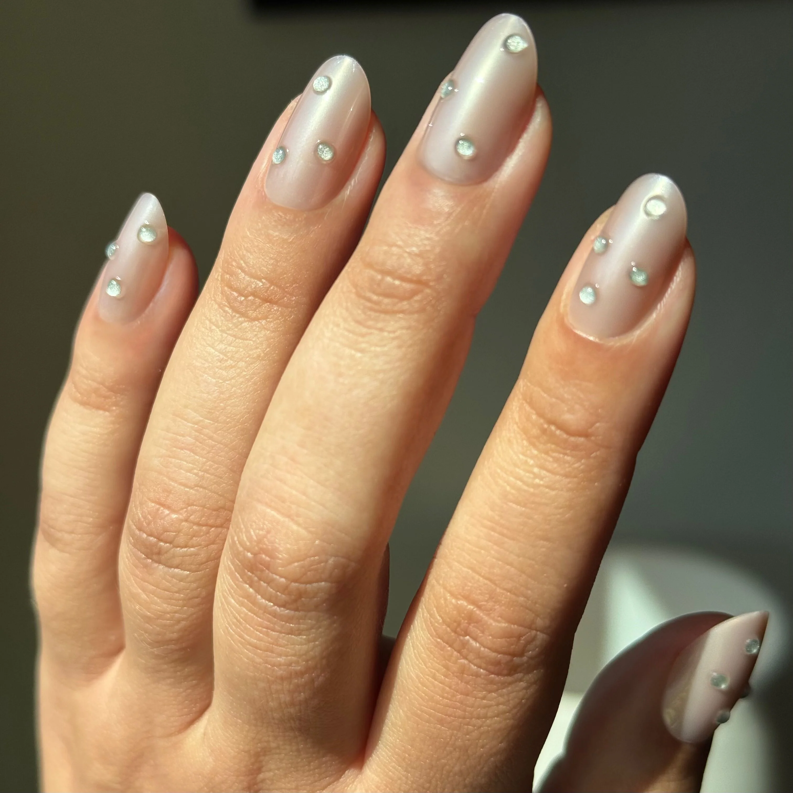 Diamond Chrome Mani - Press-On | Medium | Oval - Image 5