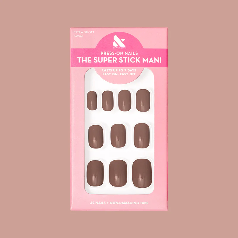 Fawn | Extra Short | Squoval - Tab Press-On