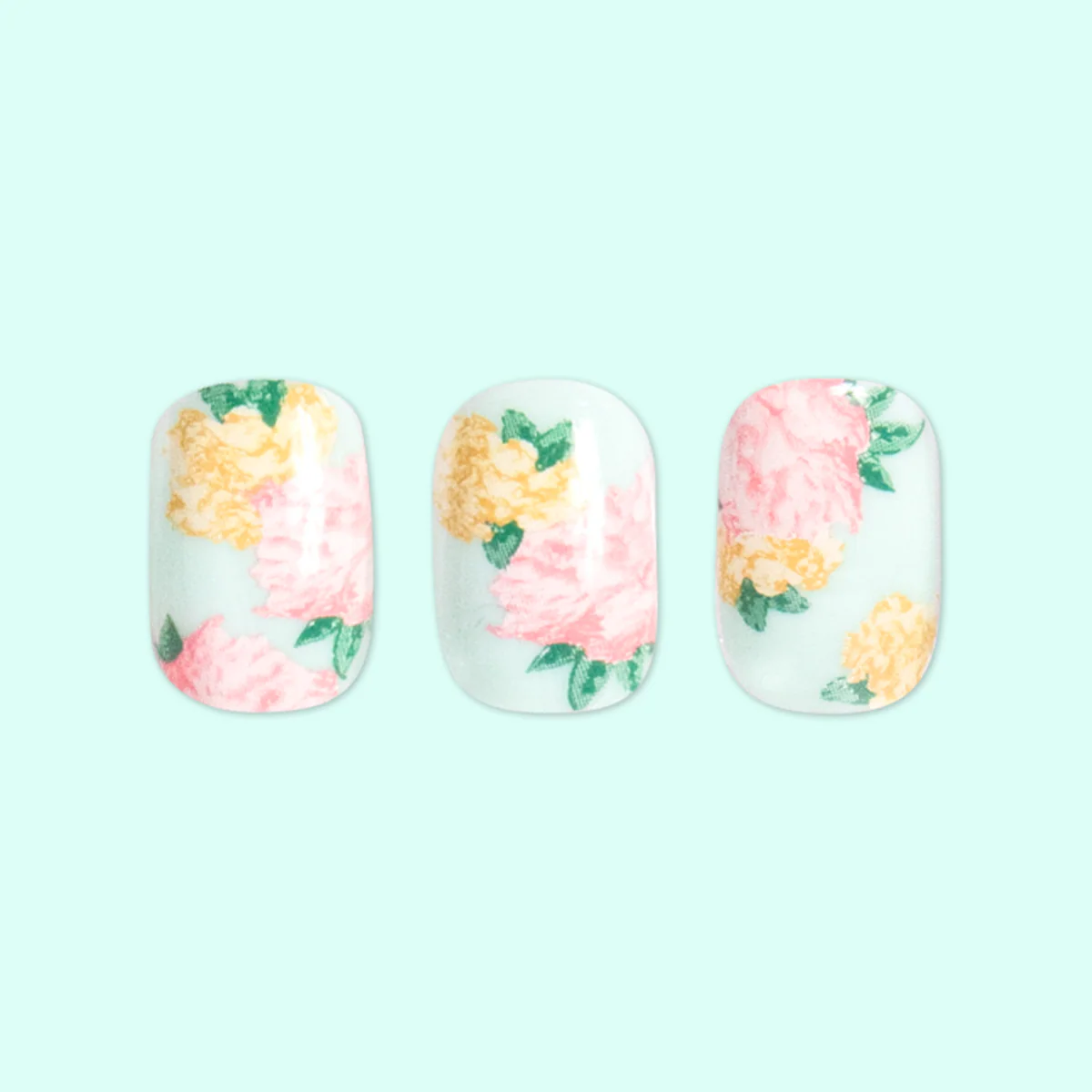 Full Floral - Press-On | Extra Short | Squoval - Image 2