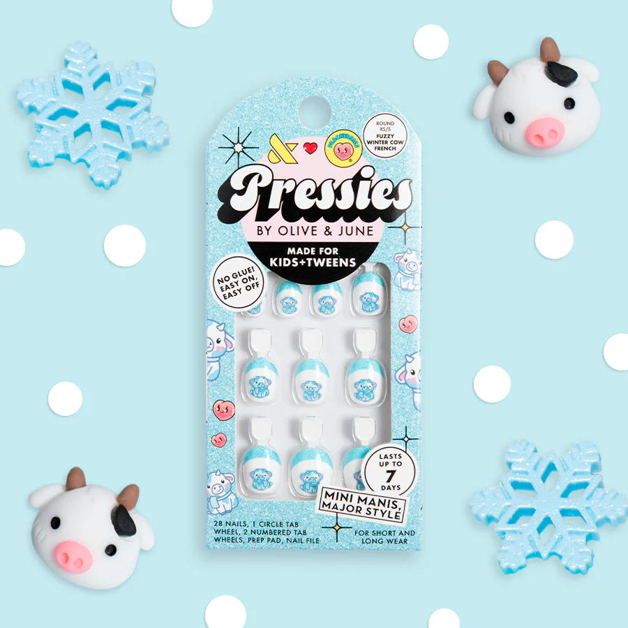Fuzzy Winter Cow French - Pressies | Extra Short Short | Round - Image 3
