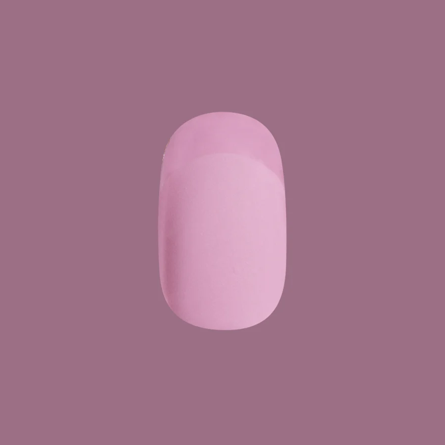 Glossy Tip Rosy French - Press-On | Short | Round - Image 2