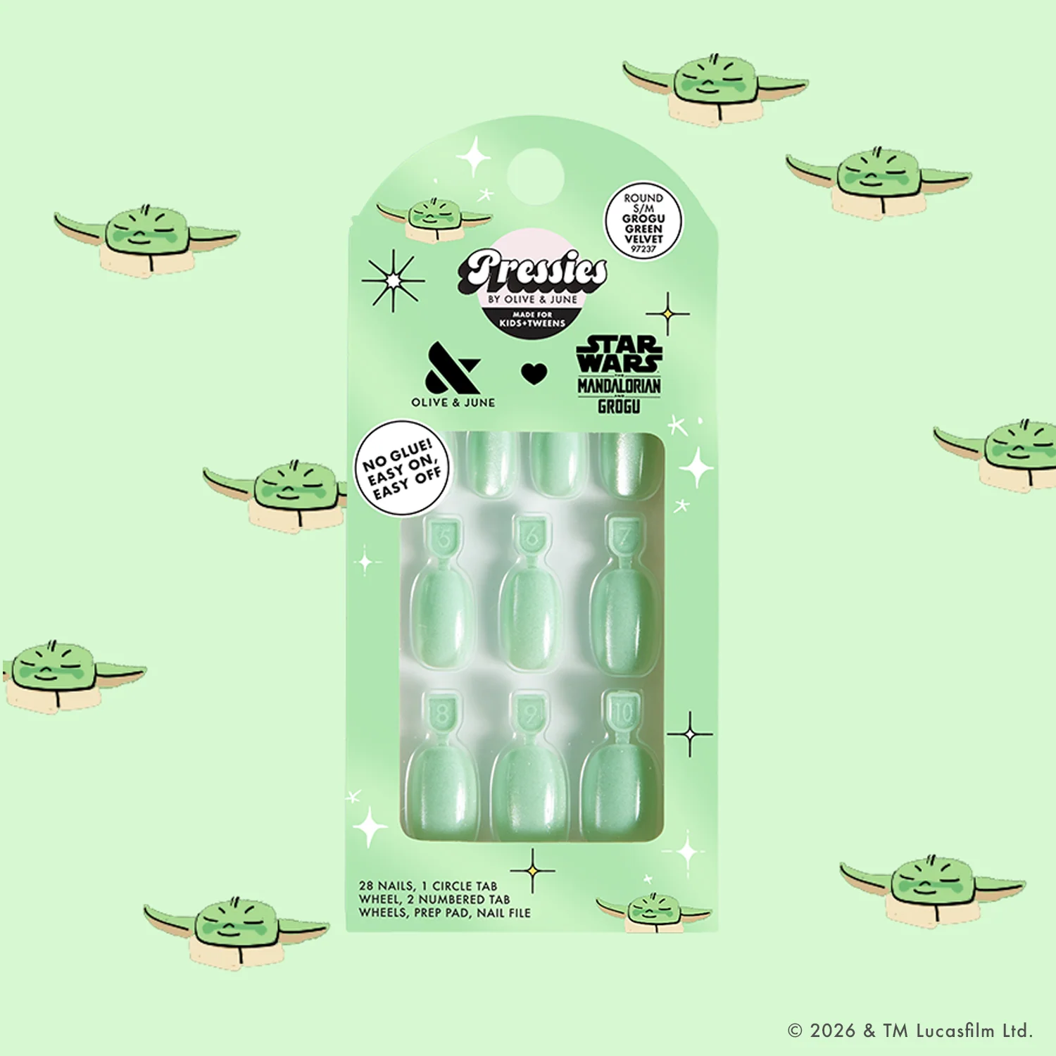 Grogu Green Velvet - Pressies | S/M | Round - Image 3
