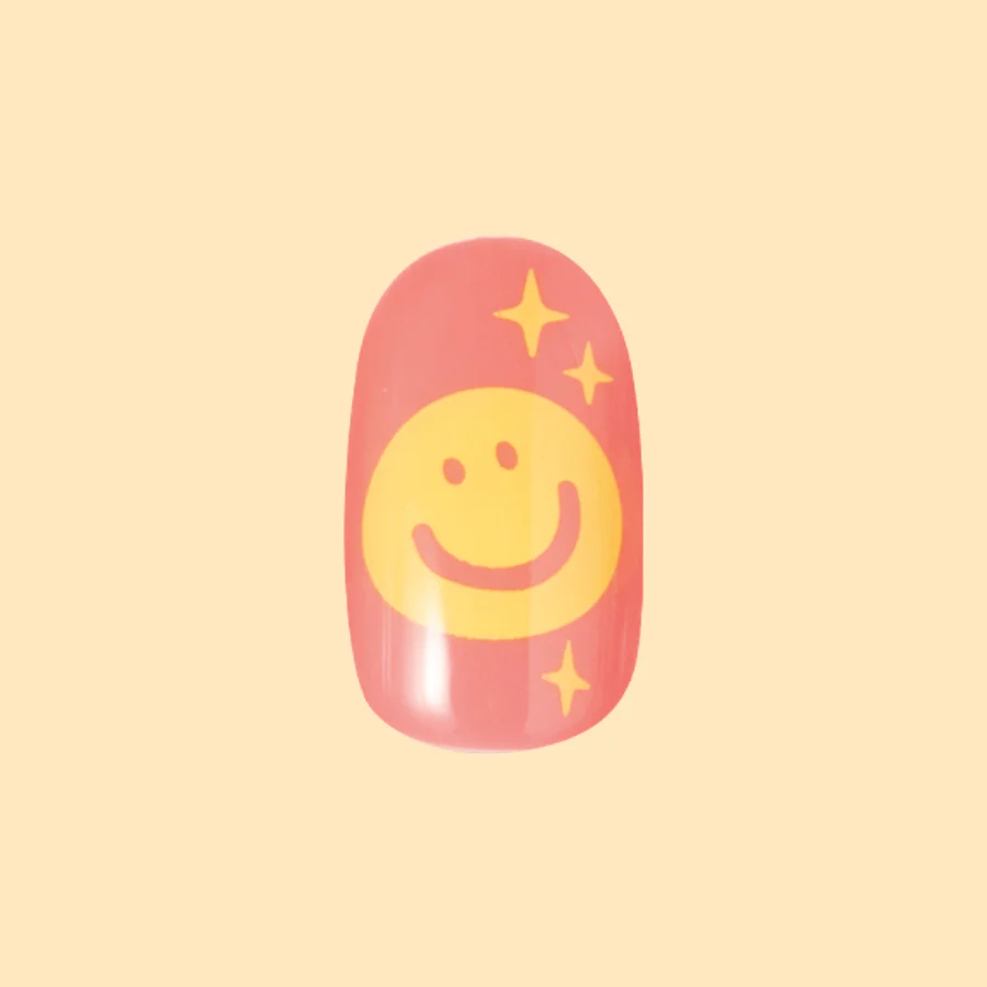 Happy All Over | Short | Round - Tab Press-On - Image 2