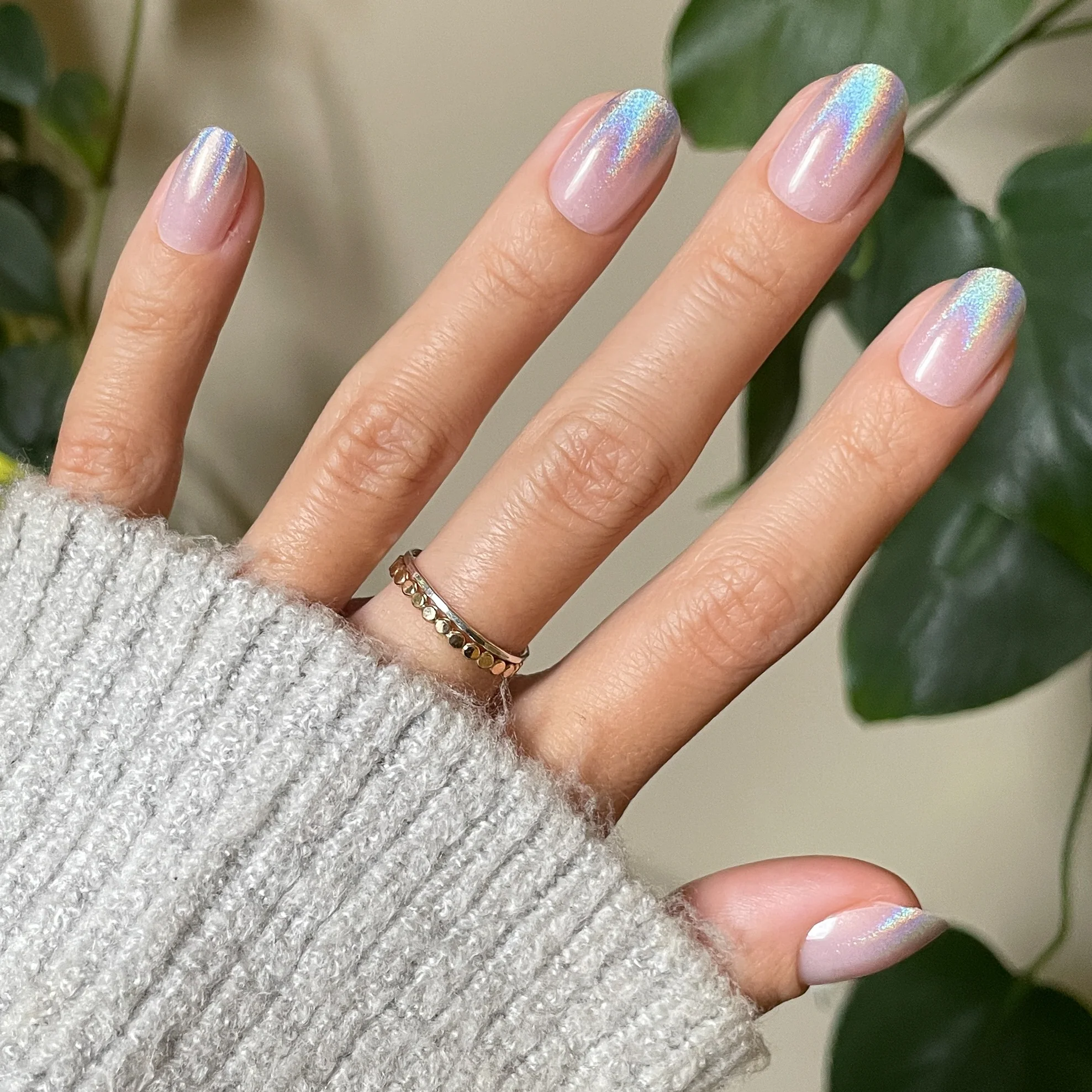 Holographic Gradient - Press-On | Short | Round - Image 3
