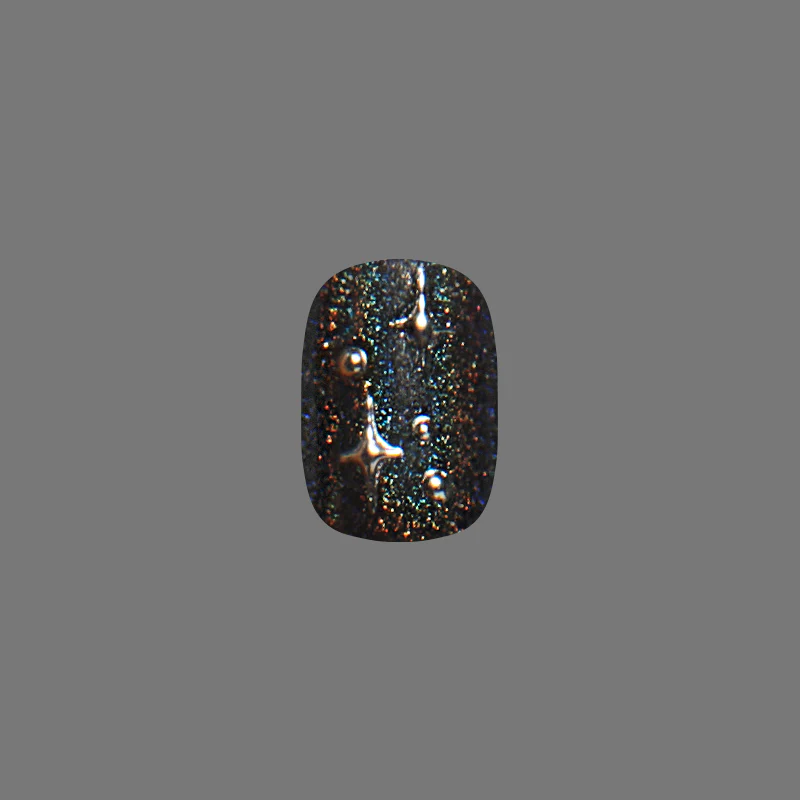 Holographic Starry Skies - Press-On | Short | Squoval - Image 2