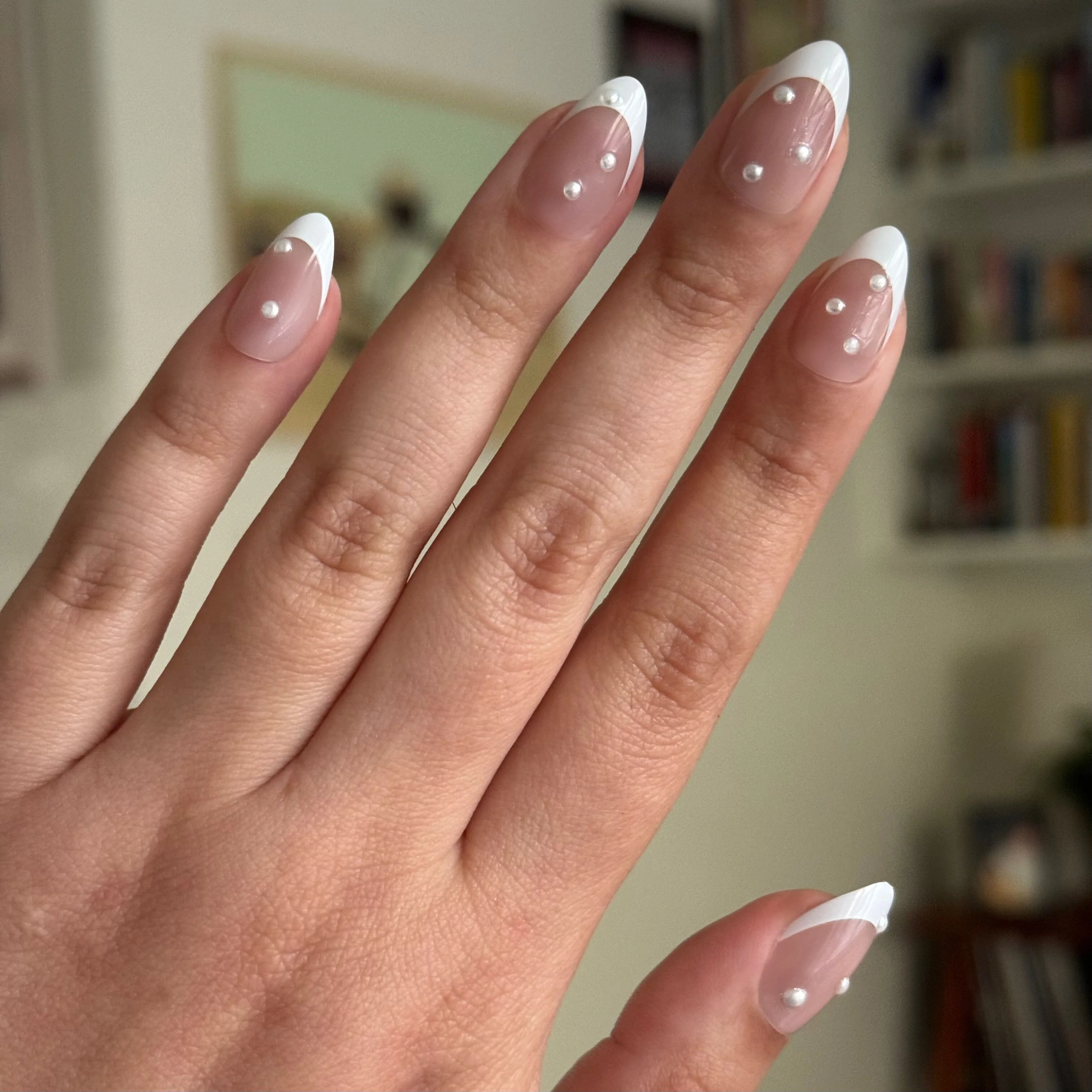 Iconic French Puffy Pearls - Press On | Medium | Almond - Image 6