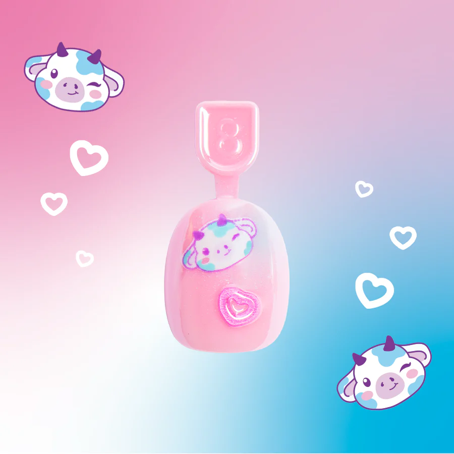 Kawaii Cow Chrome - Pressies | Extra Short Short | Round - Image 2