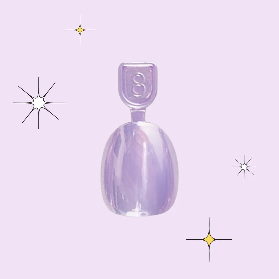 La La Lavender Chrome - Pressies | Extra Short Short | Round - Image 2