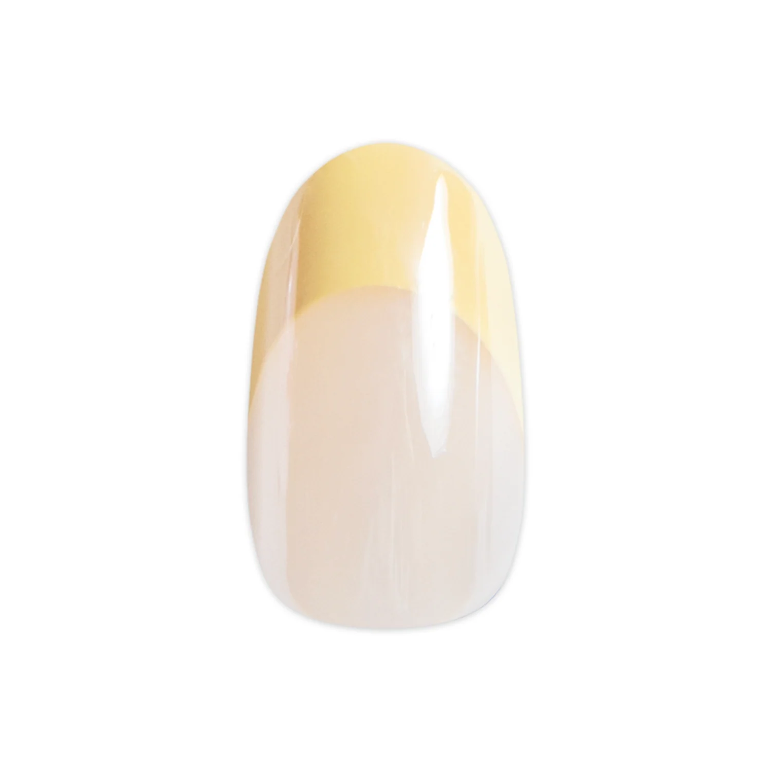 Lemon Drop Chrome French - Press On | Medium | Oval - Image 4