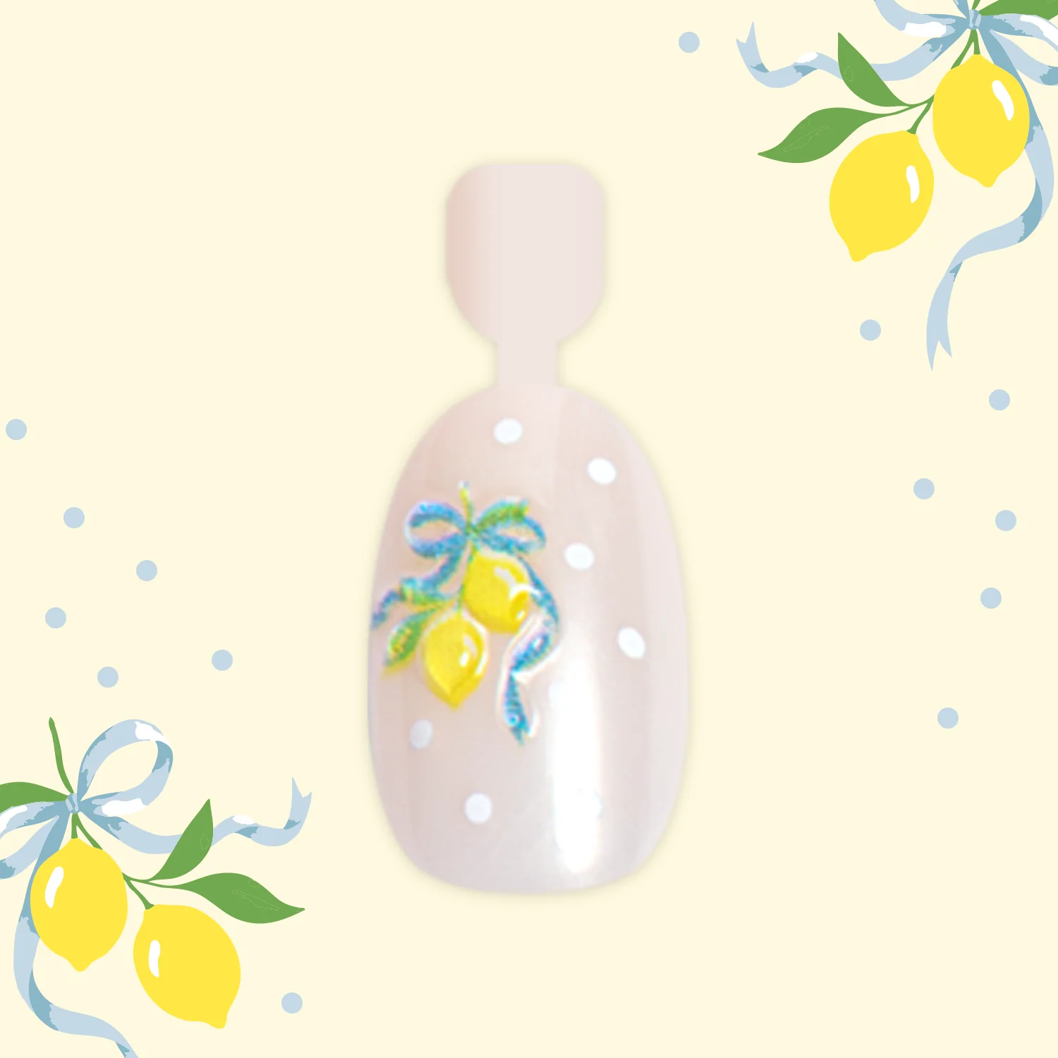 Lemon Polka Dot Party - Pressies | Short Medium | Round - Image 2