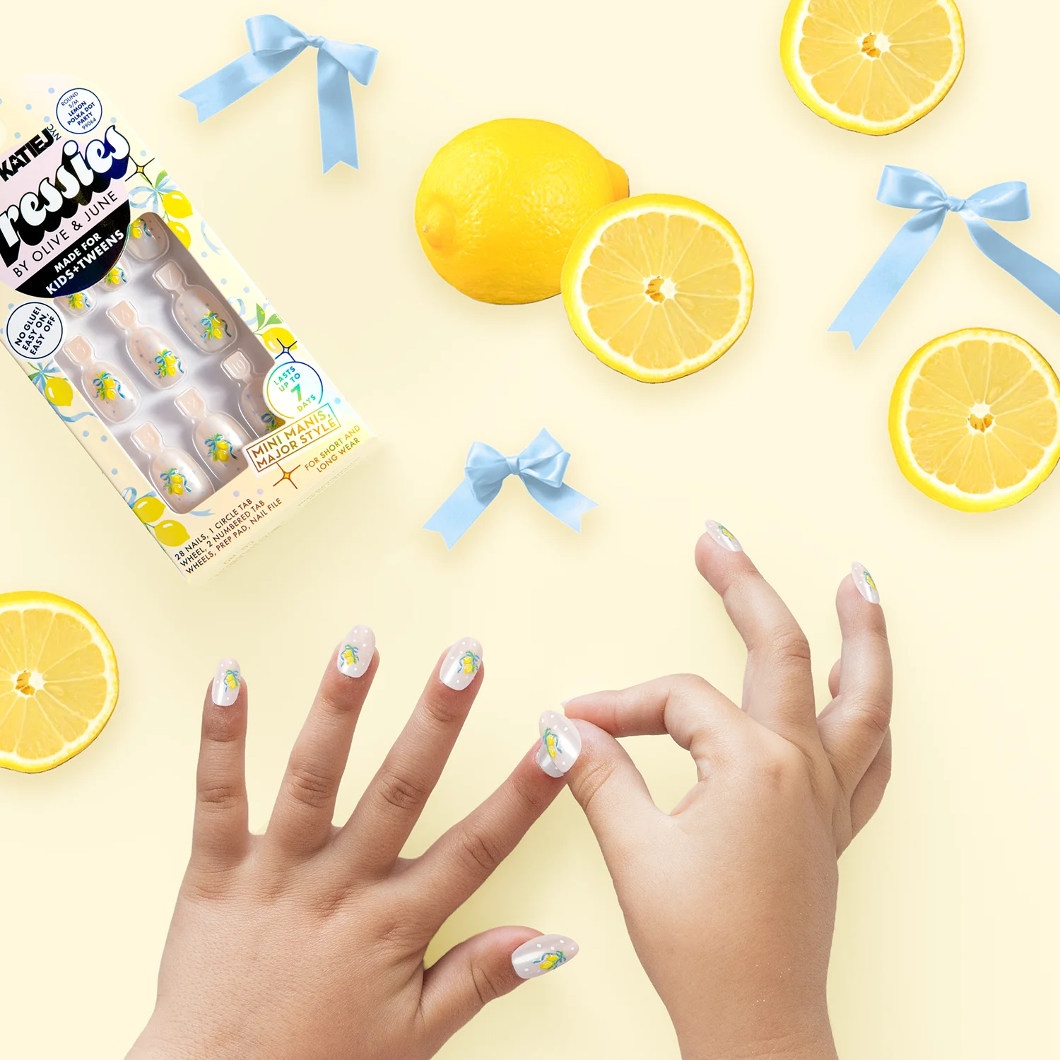 Lemon Polka Dot Party - Pressies | Short Medium | Round - Image 5