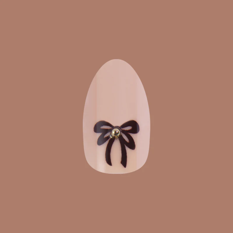 Little Gem Bows - Press On | Medium | Almond - Image 2