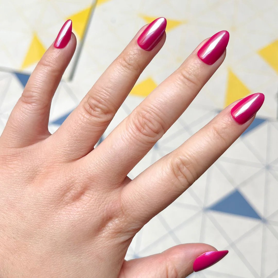 Magenta Chrome - Press-On | Medium | Almond - Image 5
