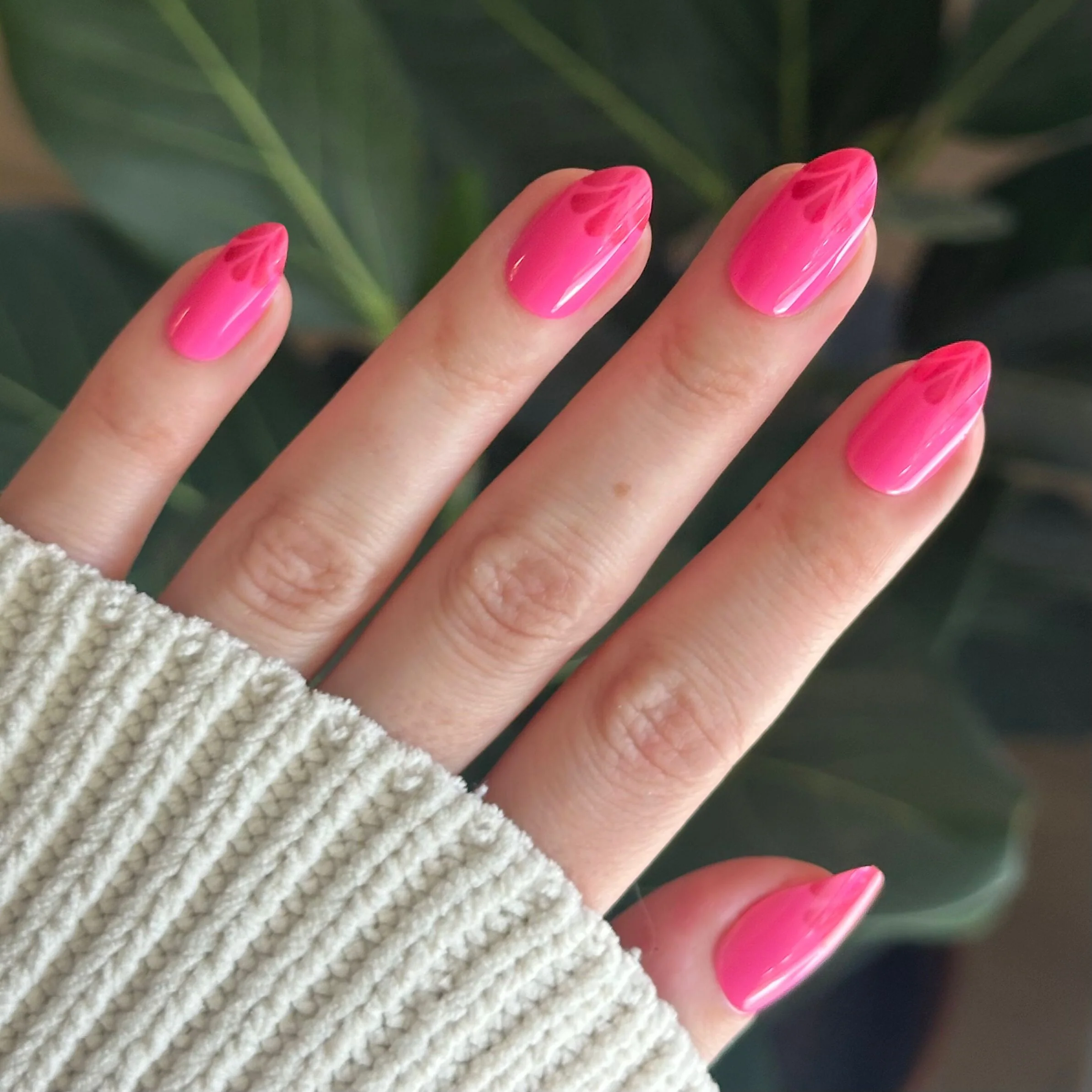 Magenta Chrome Tips - Press-On | Medium | Almond - Image 4