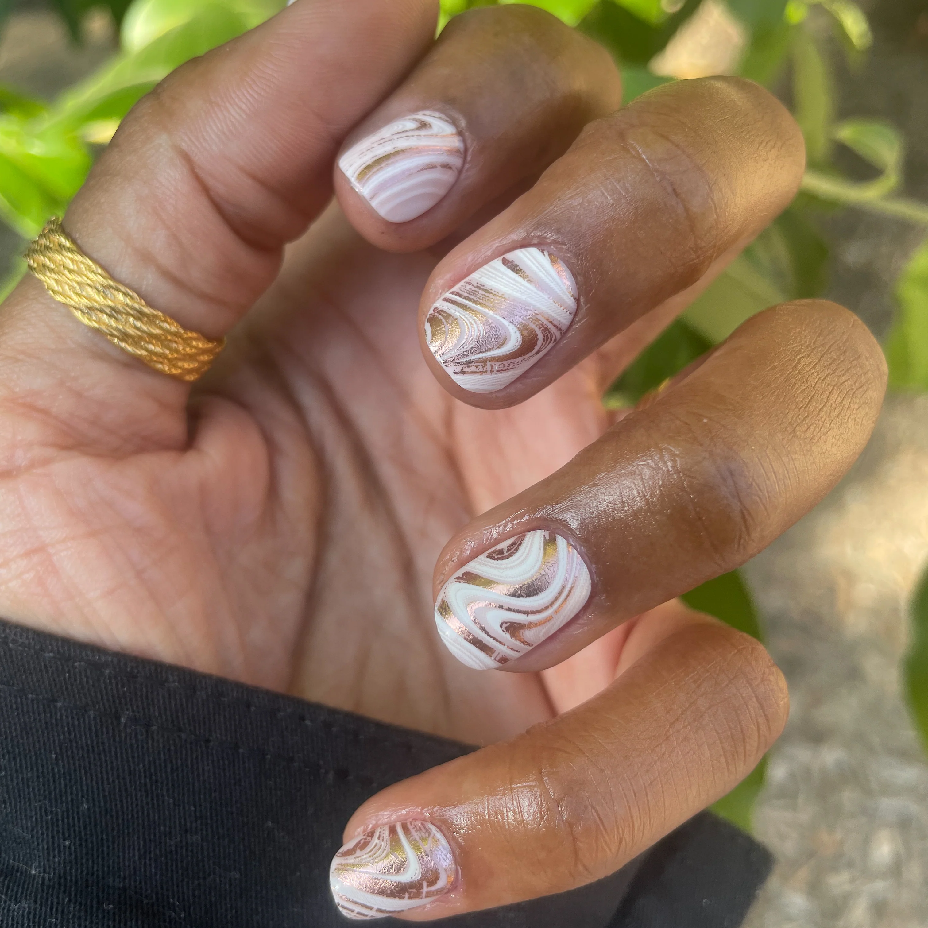Marble Swirls | Squoval | Extra Short - Image 8