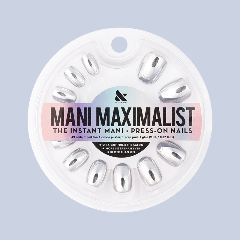 Mirror Chrome - Press-On | Extra Short | Round