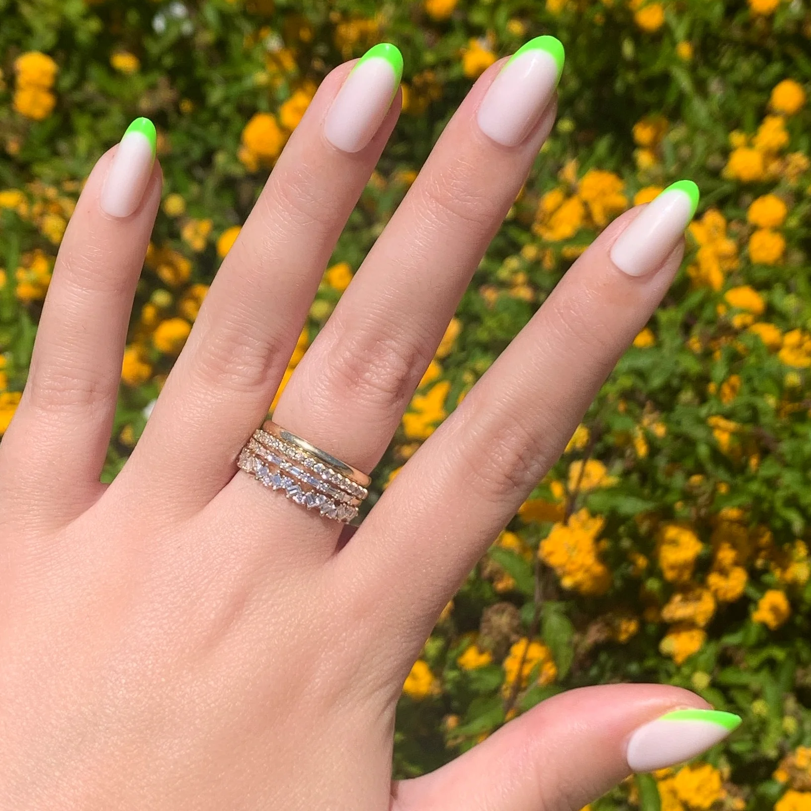 Neon Lime French | Oval | Medium - Image 5