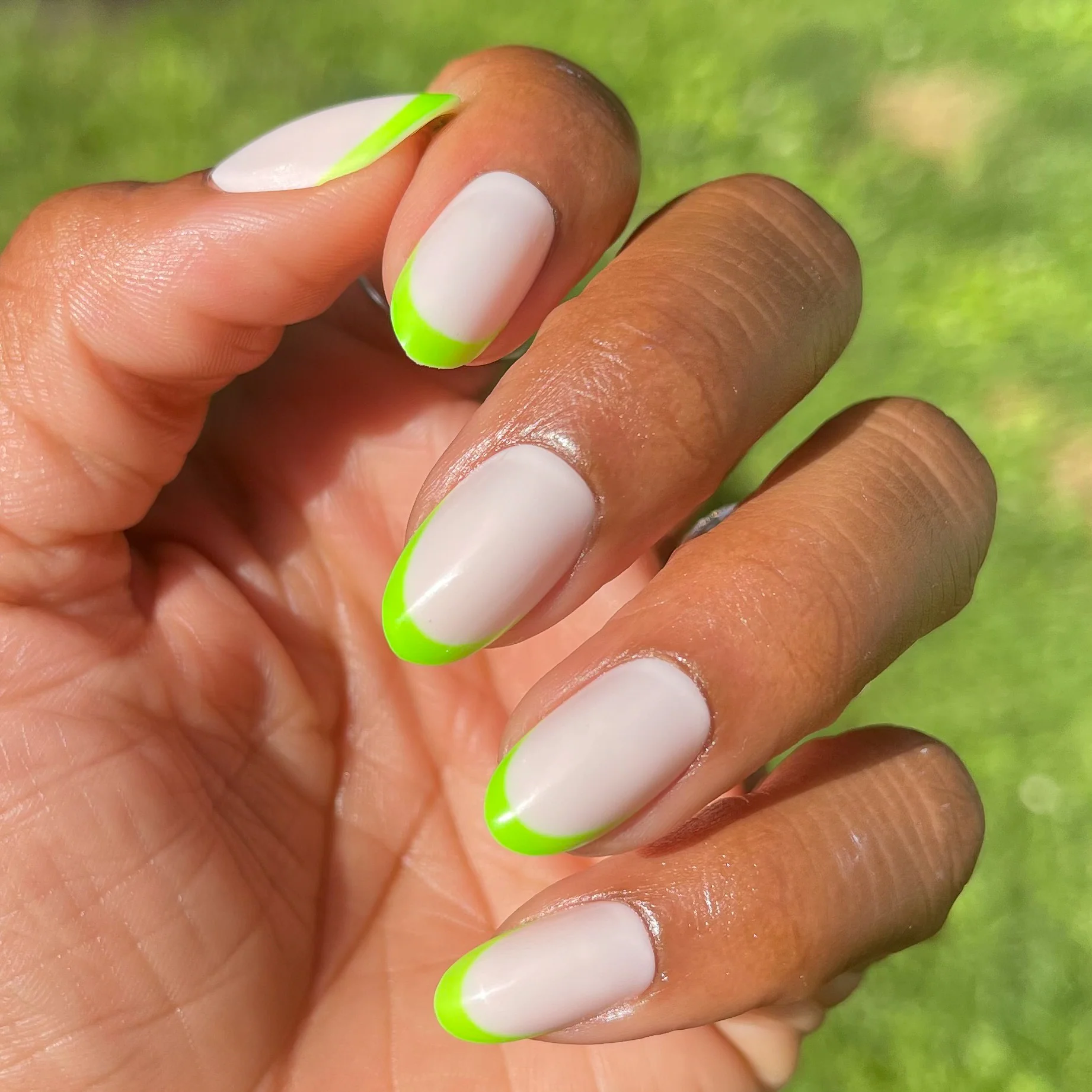 Neon Lime French | Oval | Medium - Image 6