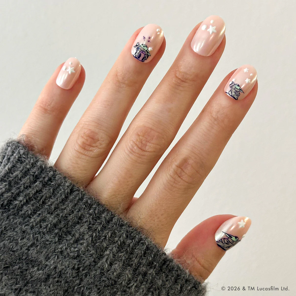 Nom Nom Orange Chrome - Press-Ons | Extra Short | Round - Image 7