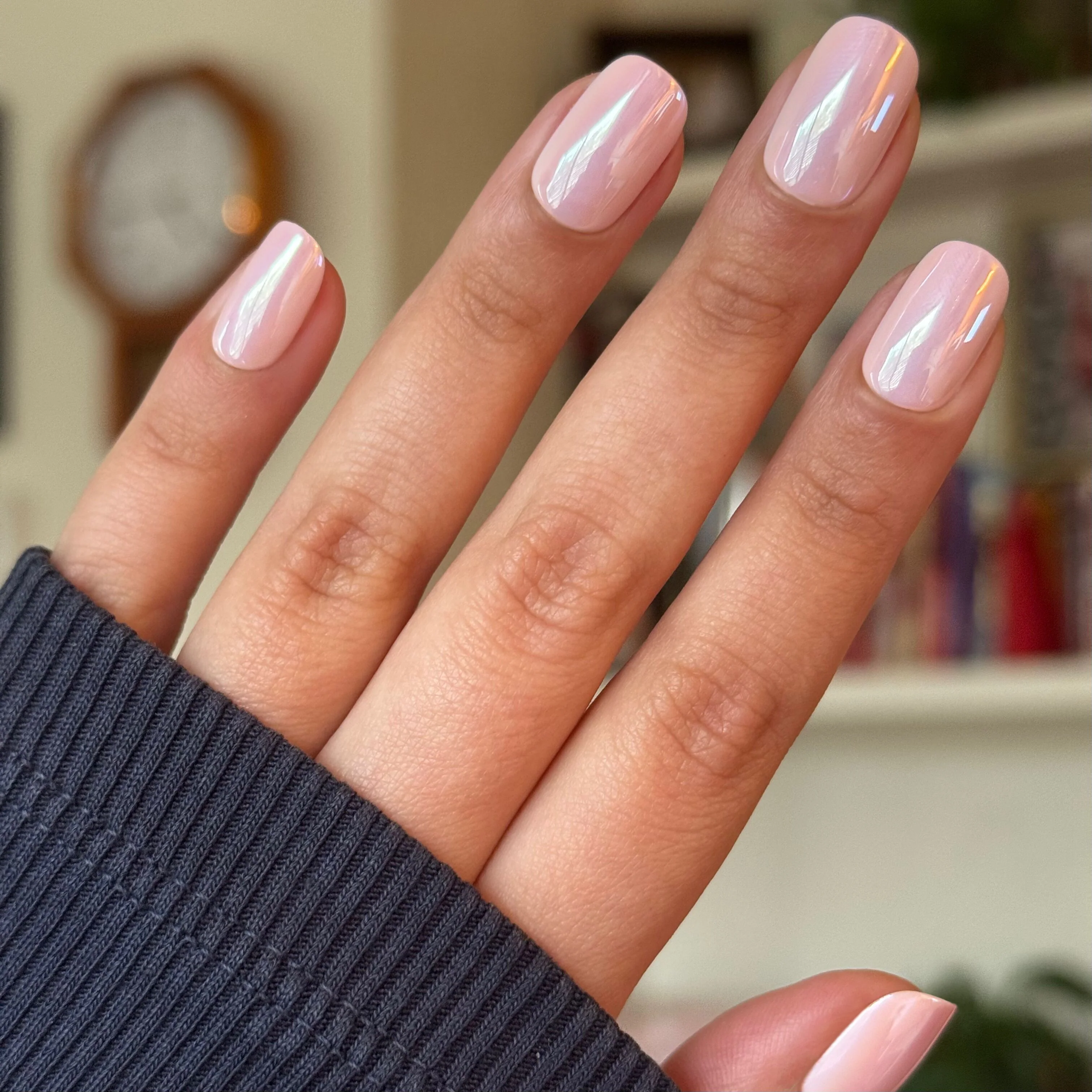 Pink Sands Chrome - Tab Press On | Short | Squoval - Image 3