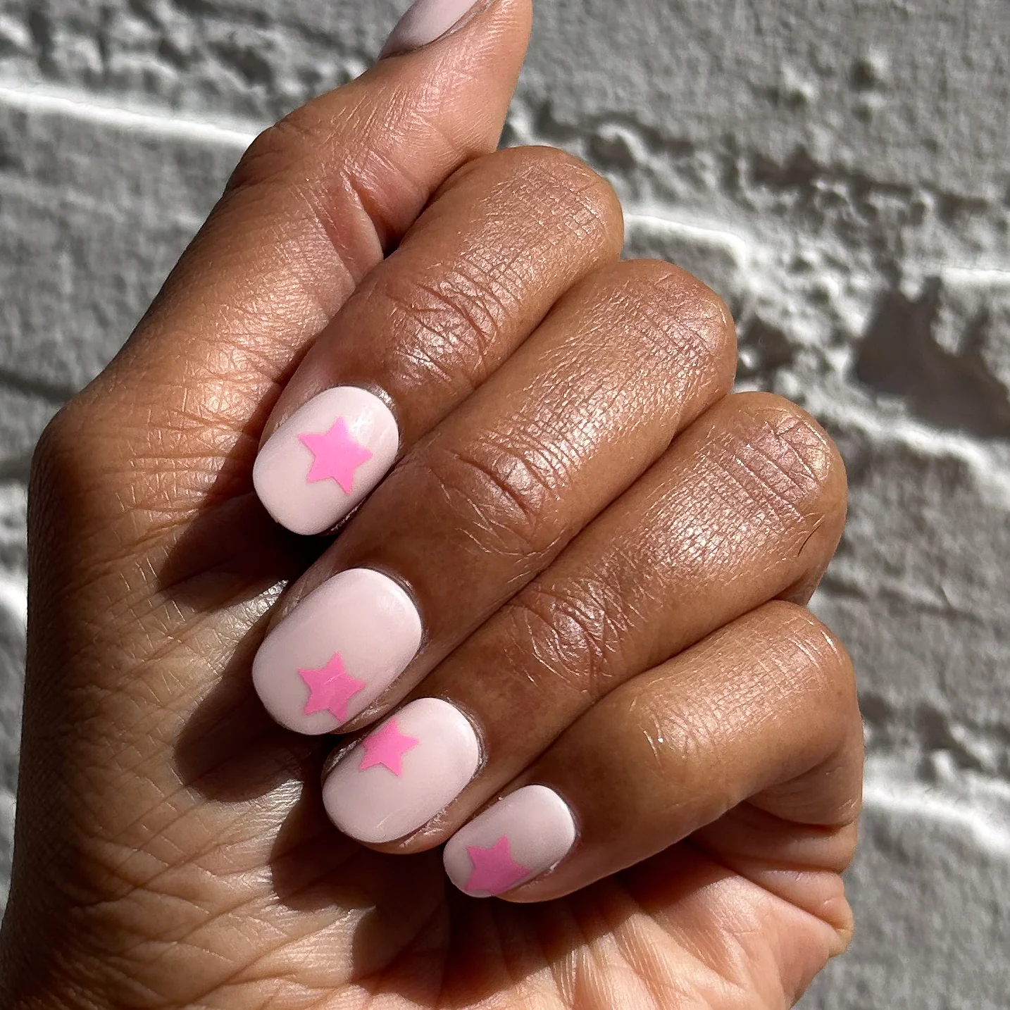 Pink Star Party | Extra Short | Round - Tab Press-On - Image 5