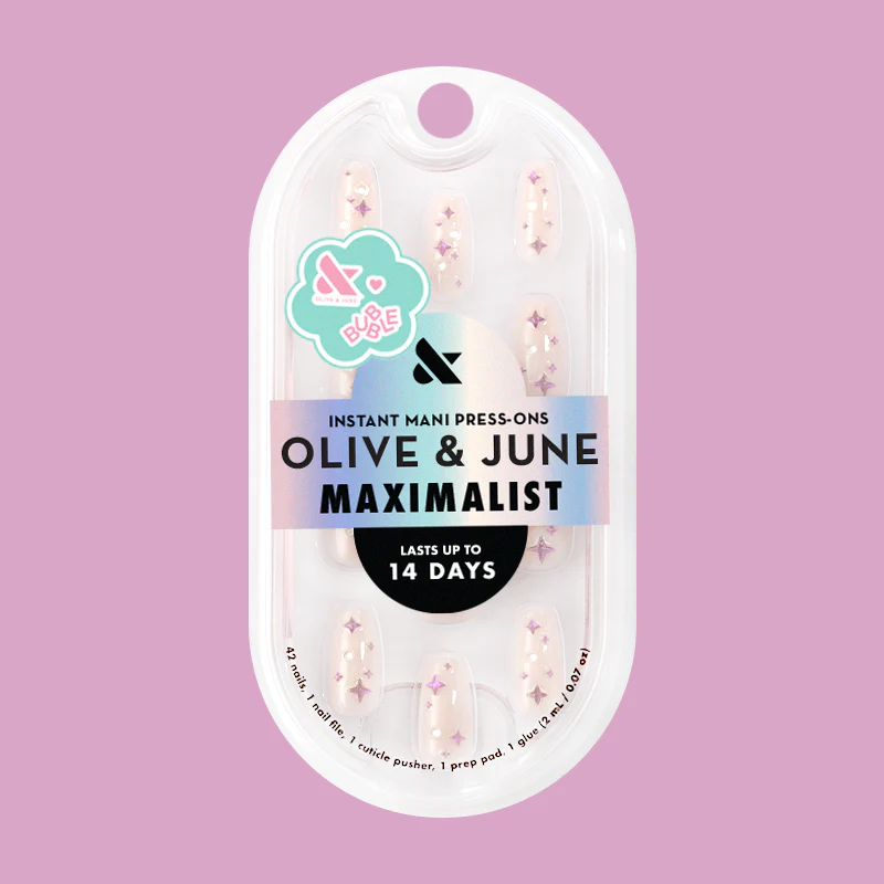 Puffy Sparkles & Pearls - Press-On | Medium | Coffin
