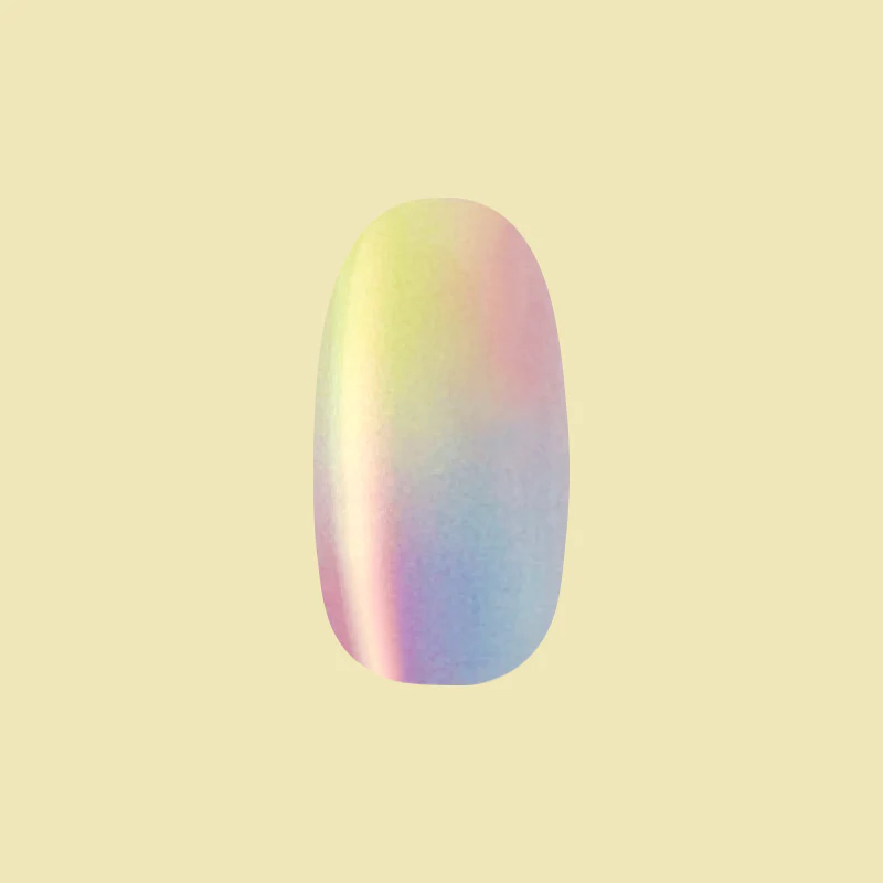 Rainbow Aura Chrome - Press-On | Short | Round - Image 2