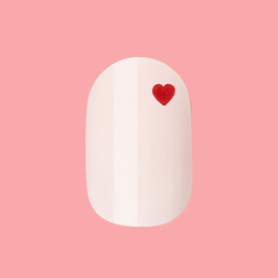 Red Hearts | Short | Round - Tab Press-On - Image 2