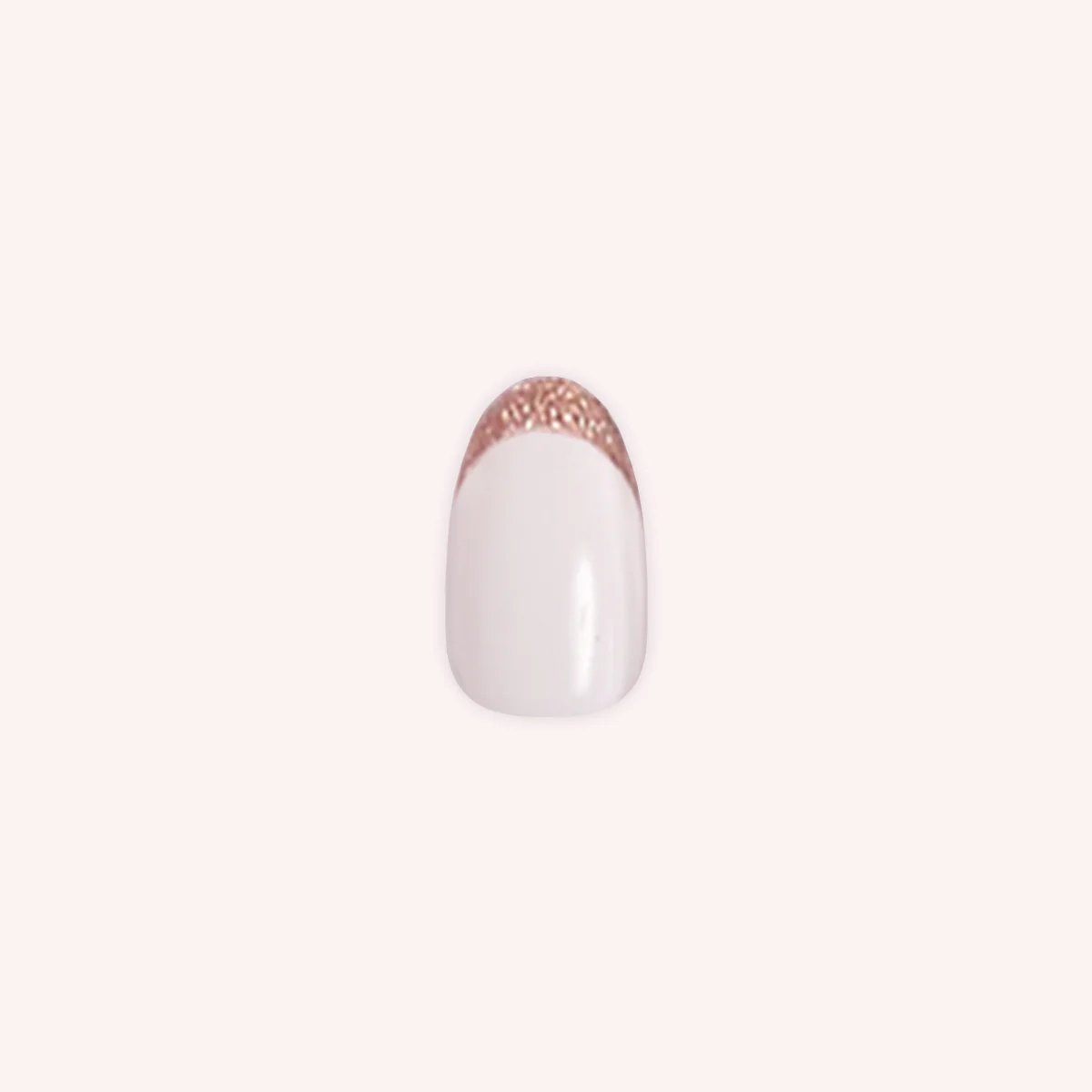 Rose Glitter French | Oval | Medium - Image 2