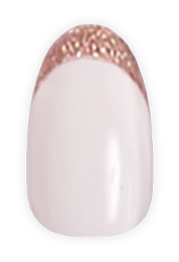 Rose Glitter French | Oval | Medium - Image 7