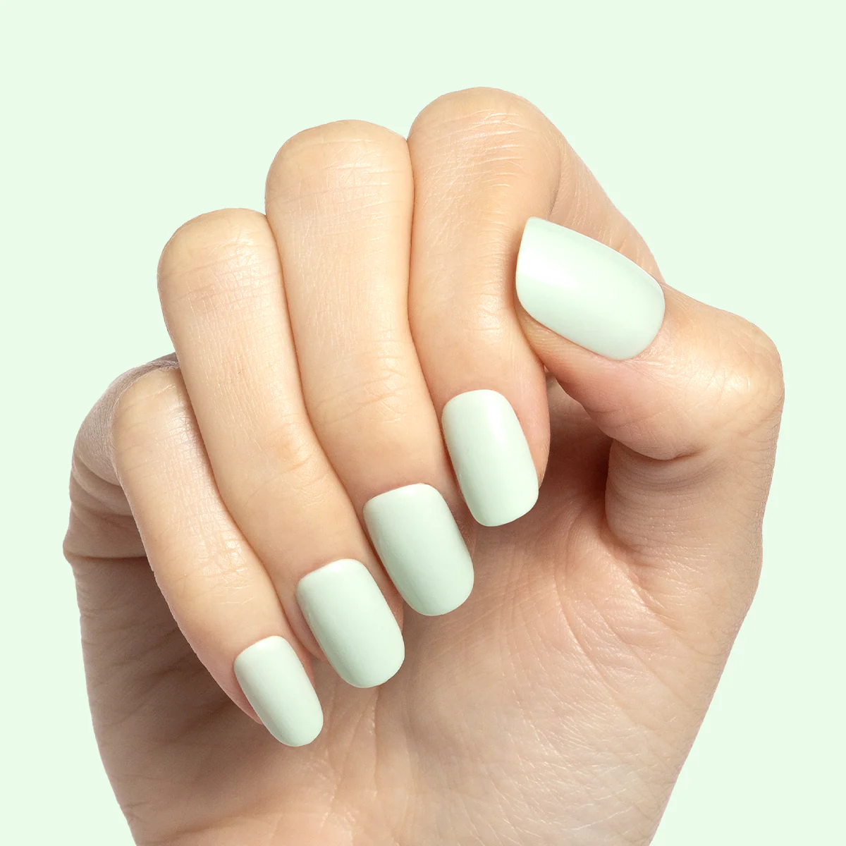 Seafoam | Short | Squoval - Tab Press-On - Image 4