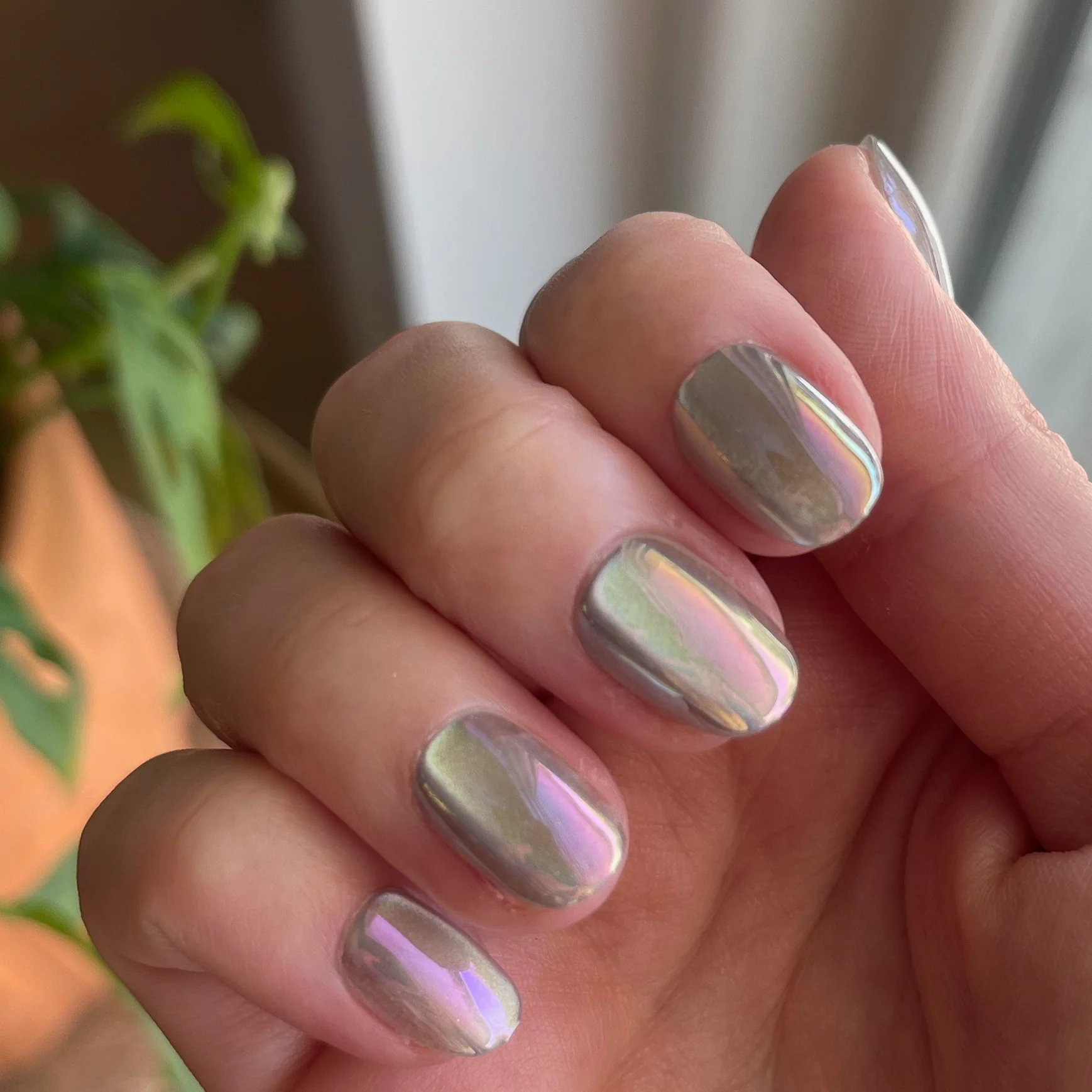 Sheer Lavender Shimmer - Press-On | Extra Short | Round - Image 6