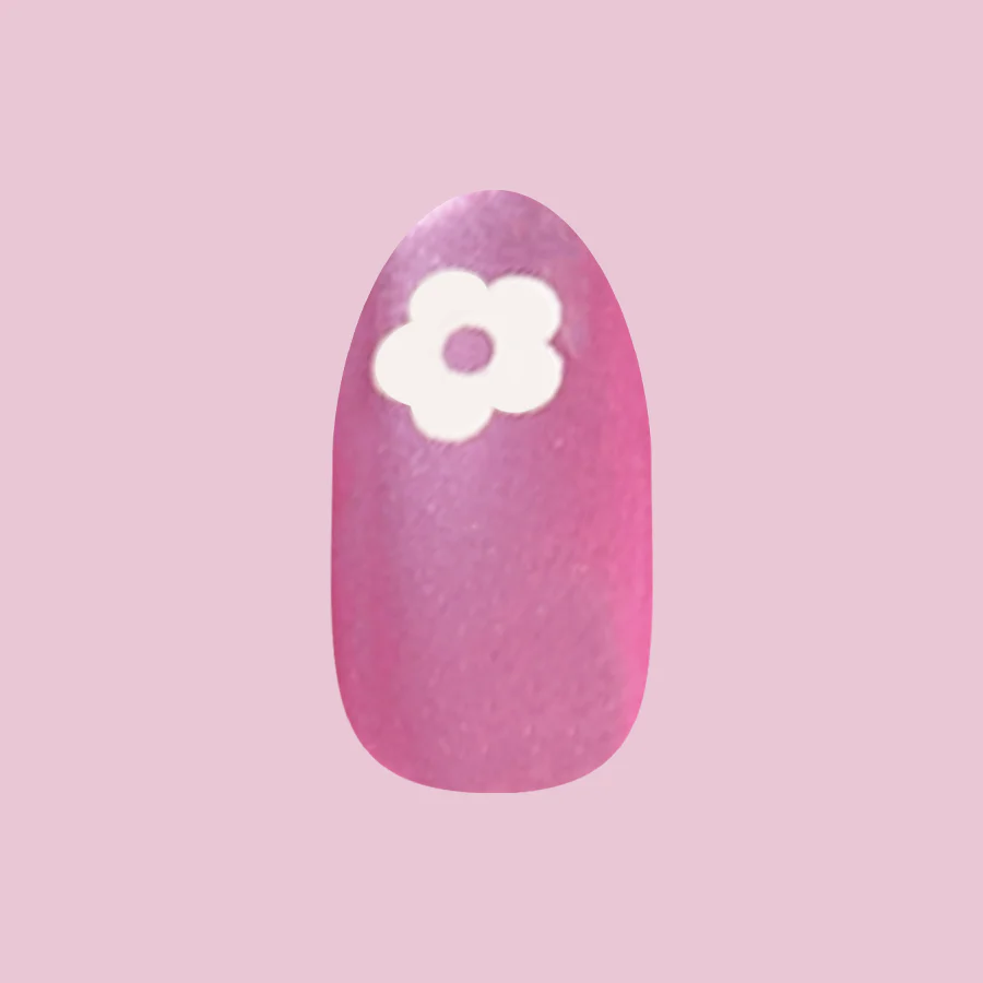 Sparkle Floral - Press-On | Medium | Oval - Image 2