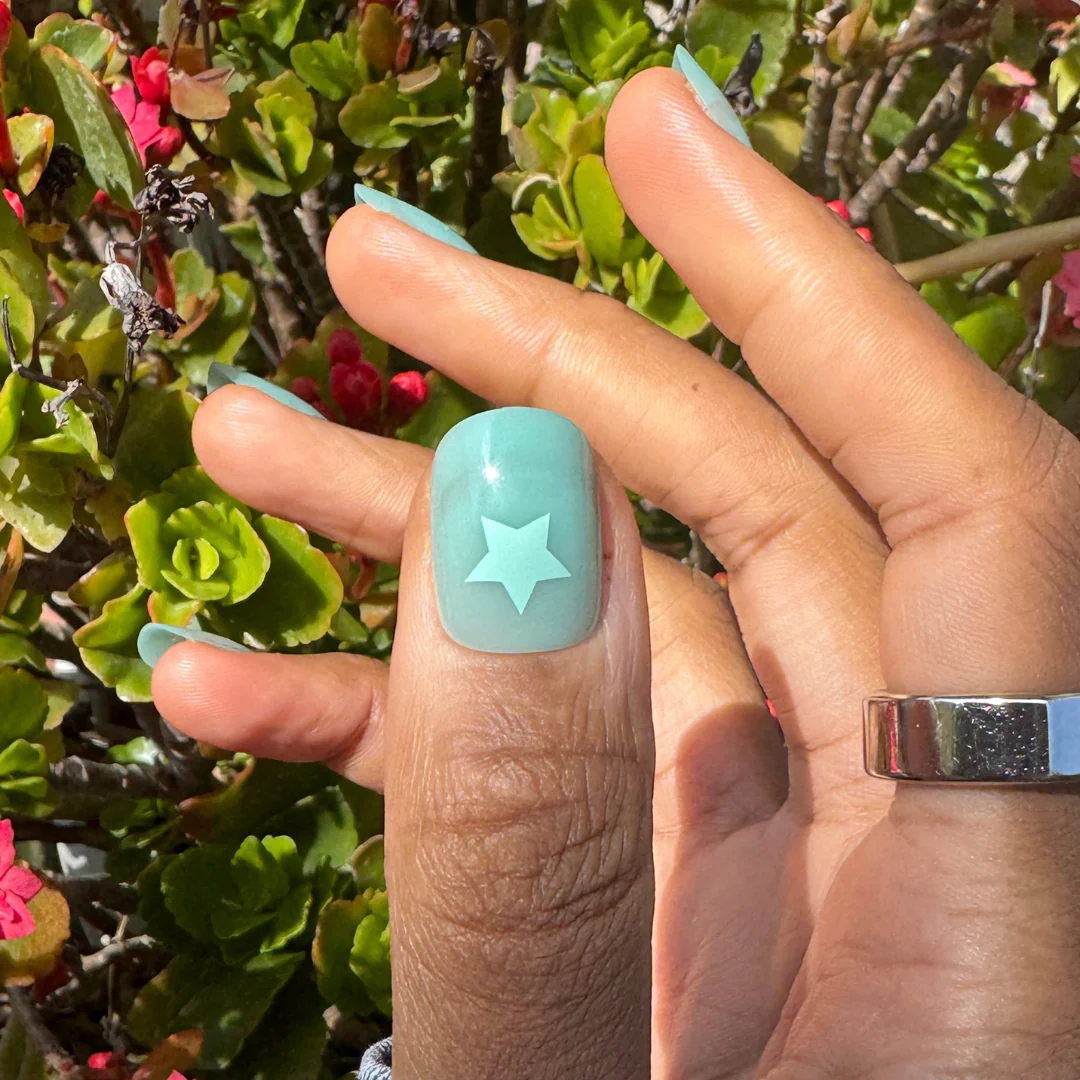Spring Stars | Short | Squoval - Tab Press-On - Image 5