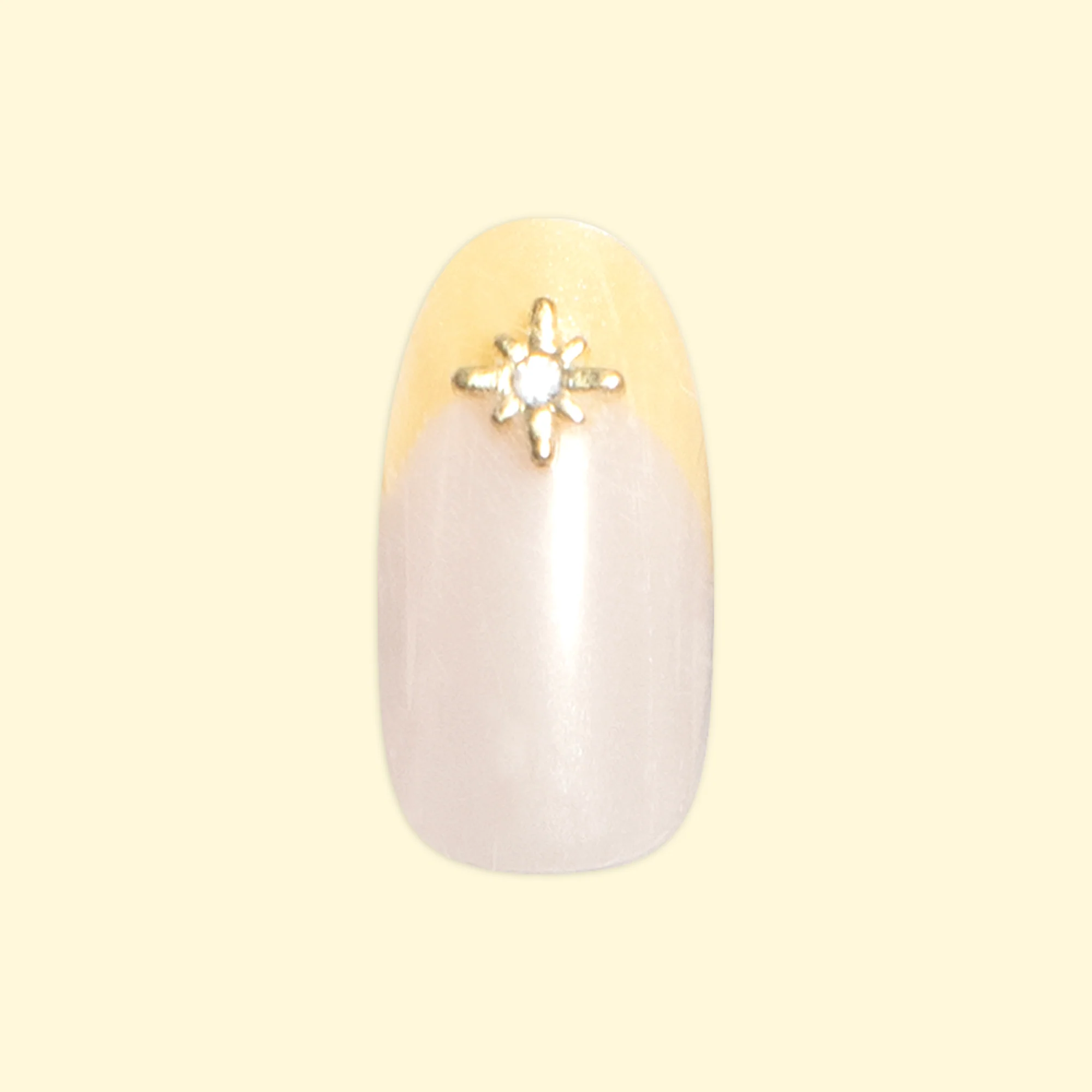Starburst Gem Glazed Butter French - Press On | Medium | Oval