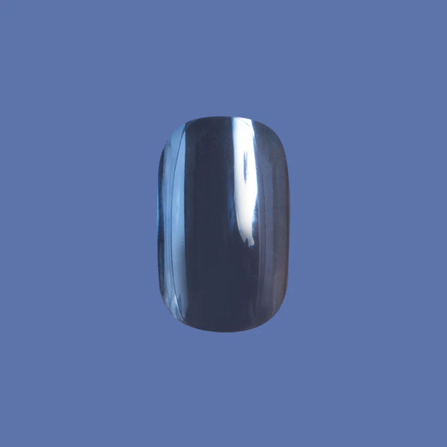 Suited Chrome - Tab Press-On | Extra Short | Squoval - Image 2