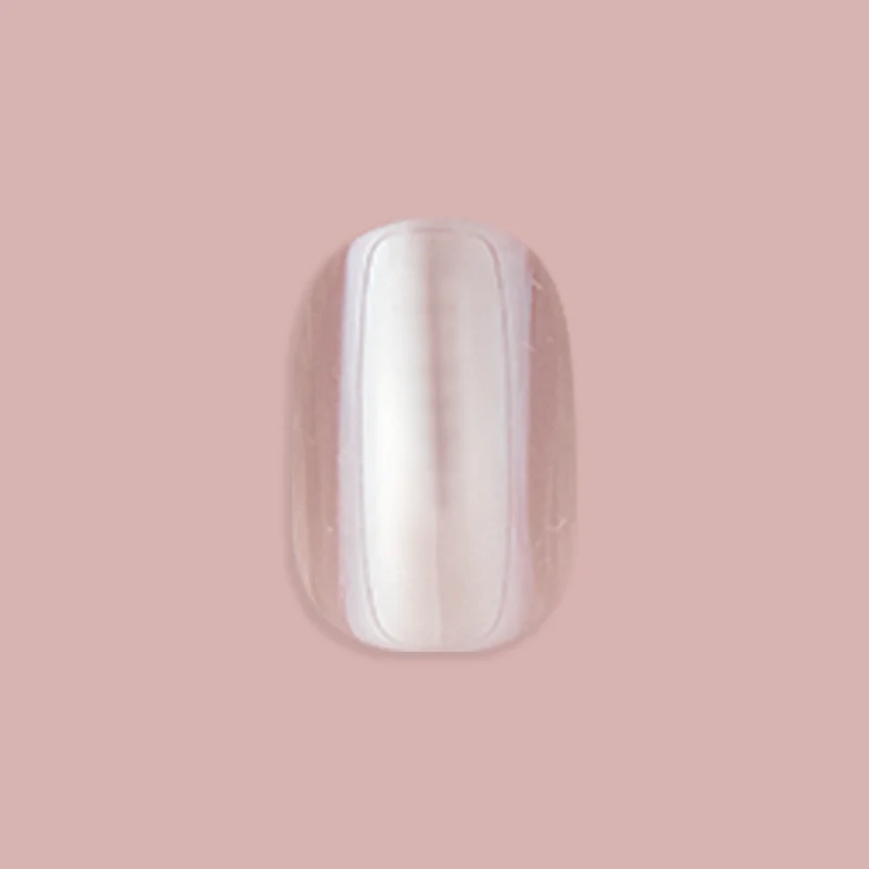 Taupe Jelly Chrome - Press-On | Extra Short | Squoval - Image 2