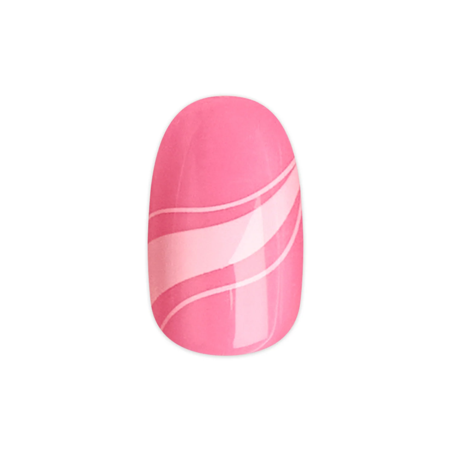 Tonal Pink Swirls - Tab Press On | Short | Round - Image 2
