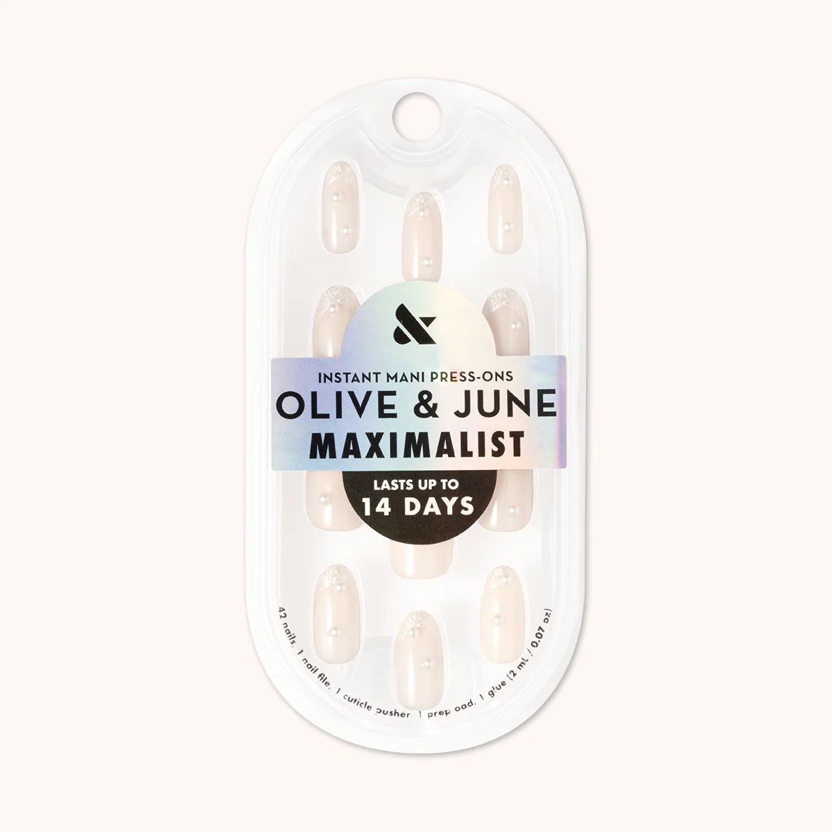 True Pearl French - Press-On | Medium | Oval